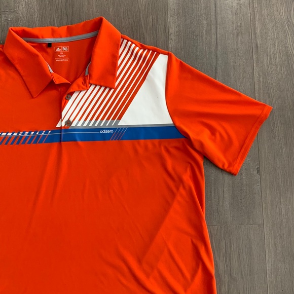Adidas Orange Blue Collar T-Shirt Men’s 2XL. A - Picture 3 of 9